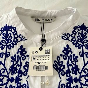 Zara white midi dress